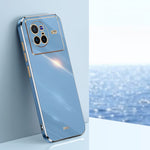 Custodia per telefono in TPU con bordo in oro con placcatura 6D XINLI, For vivo X80, For vivo X80 Pro, For vivo X90 5G