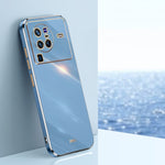 Custodia per telefono in TPU con bordo in oro con placcatura 6D XINLI, For vivo X80, For vivo X80 Pro, For vivo X90 5G