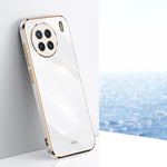 Custodia per telefono in TPU con bordo in oro con placcatura 6D XINLI, For vivo X80, For vivo X80 Pro, For vivo X90 5G