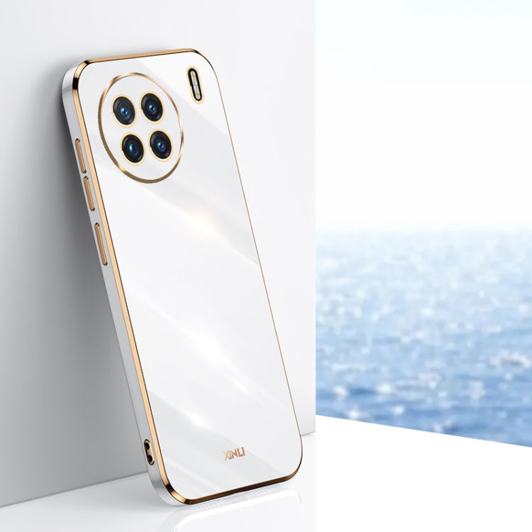 Custodia per telefono in TPU con bordo in oro con placcatura 6D XINLI, For vivo X80, For vivo X80 Pro, For vivo X90 5G