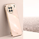 Custodia per telefono in TPU con bordo in oro con placcatura 6D XINLI, For vivo X80, For vivo X80 Pro, For vivo X90 5G