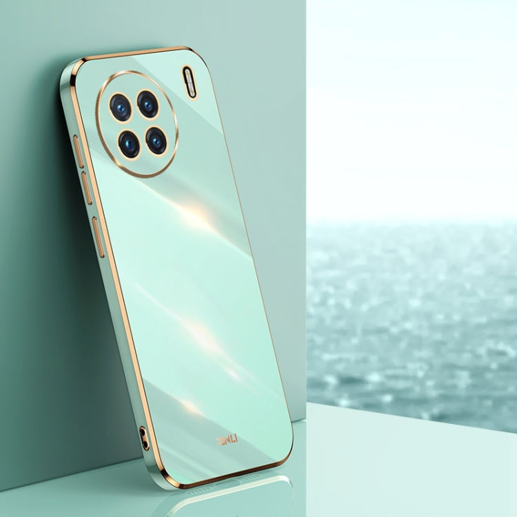 Custodia per telefono in TPU con bordo in oro con placcatura 6D XINLI, For vivo X80, For vivo X80 Pro, For vivo X90 5G