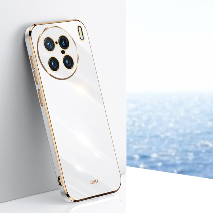 Custodia per telefono in TPU con bordo in oro con placcatura 6D XINLI, For vivo X90 Pro 5G, For vivo X Note, For vivo Y02s 4G