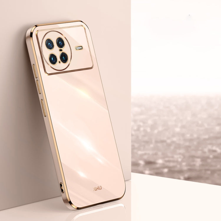 Custodia per telefono in TPU con bordo in oro con placcatura 6D XINLI, For vivo X90 Pro 5G, For vivo X Note, For vivo Y02s 4G