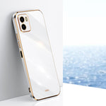 Custodia per telefono in TPU con bordo in oro con placcatura 6D XINLI, For vivo Y10, For vivo Y16 4G, For vivo Y22s