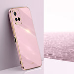 Custodia per telefono in TPU con bordo in oro con placcatura 6D XINLI, For vivo Y32 4G, For vivo Y33s Global, For vivo Y35 4G