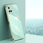 Custodia per telefono in TPU con bordo in oro con placcatura 6D XINLI, For vivo Y32 4G, For vivo Y33s Global, For vivo Y35 4G