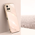 Custodia per telefono in TPU con bordo in oro con placcatura 6D XINLI, For vivo Y32 4G, For vivo Y33s Global, For vivo Y35 4G