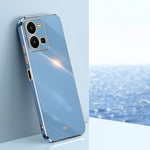 Custodia per telefono in TPU con bordo in oro con placcatura 6D XINLI, For vivo Y32 4G, For vivo Y33s Global, For vivo Y35 4G