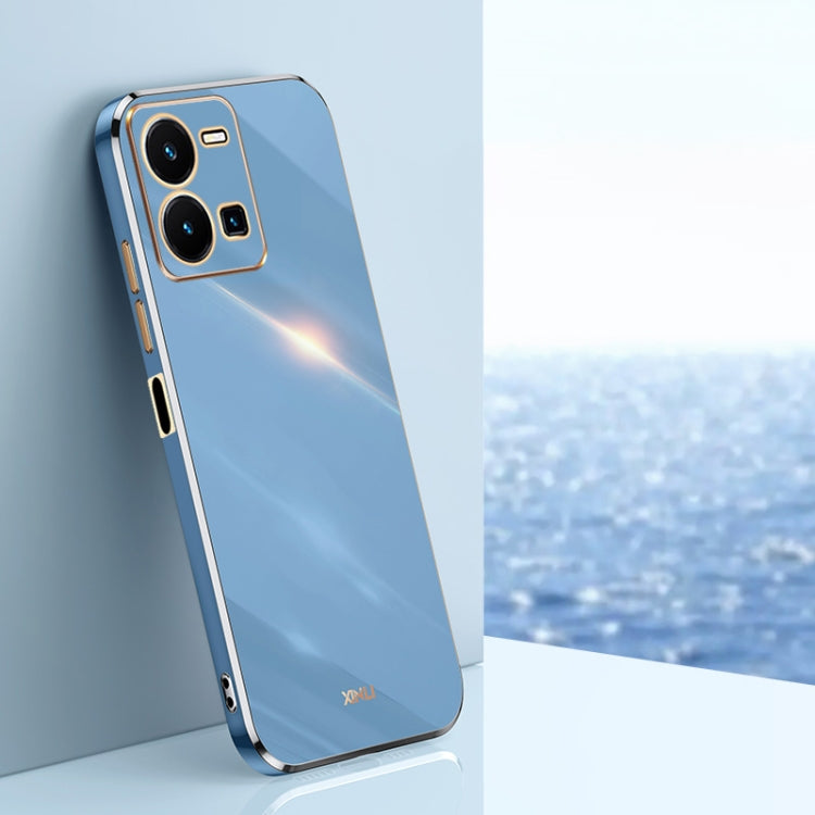 Custodia per telefono in TPU con bordo in oro con placcatura 6D XINLI, For vivo Y32 4G, For vivo Y33s Global, For vivo Y35 4G