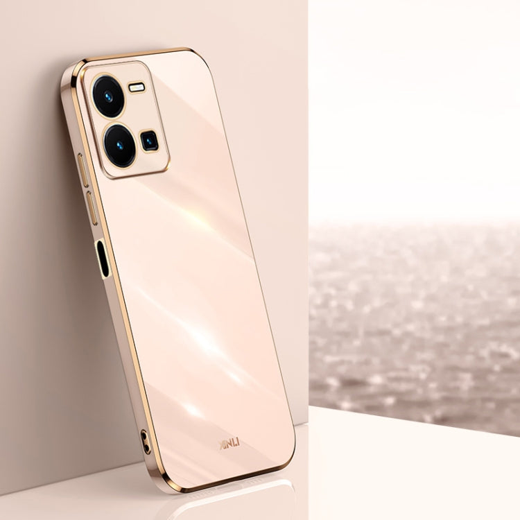 Custodia per telefono in TPU con bordo in oro con placcatura 6D XINLI, For vivo Y32 4G, For vivo Y33s Global, For vivo Y35 4G