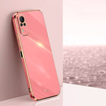 Custodia per telefono in TPU con bordo in oro con placcatura 6D XINLI, For vivo Y51 2020 December