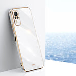 Custodia per telefono in TPU con bordo in oro con placcatura 6D XINLI, For vivo Y51 2020 December