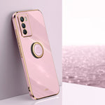 XINLI custodia per telefono in TPU elettrolitico con bordo dritto 6D con supporto per anello, For vivo iQOO Neo5 S, For vivo iQOO Neo6, For vivo iQOO Neo7
