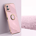XINLI custodia per telefono in TPU elettrolitico con bordo dritto 6D con supporto per anello, For vivo iQOO Pro, For vivo iQOO U5, For vivo iQOO Z6