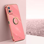 XINLI custodia per telefono in TPU elettrolitico con bordo dritto 6D con supporto per anello, For vivo iQOO Pro, For vivo iQOO U5, For vivo iQOO Z6