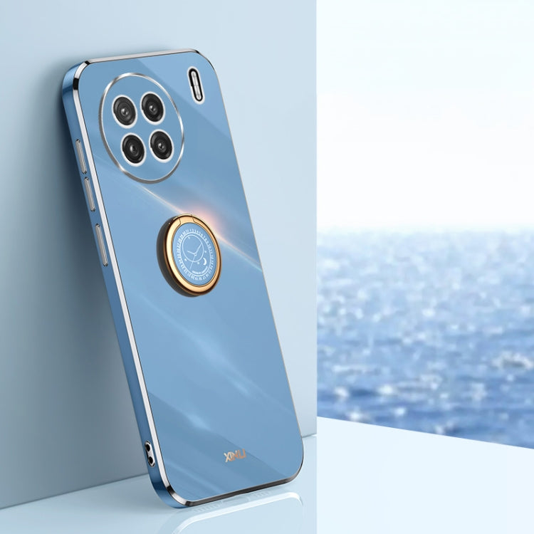XINLI custodia per telefono in TPU elettrolitico con bordo dritto 6D con supporto per anello, For vivo X80 Pro, For vivo X90 5G, For vivo X90 Pro 5G