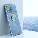 XINLI custodia per telefono in TPU elettrolitico con bordo dritto 6D con supporto per anello, For vivo X Note, For vivo Y02s 4G, For vivo Y10