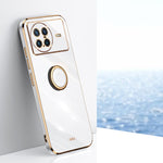 XINLI custodia per telefono in TPU elettrolitico con bordo dritto 6D con supporto per anello, For vivo X Note, For vivo Y02s 4G, For vivo Y10