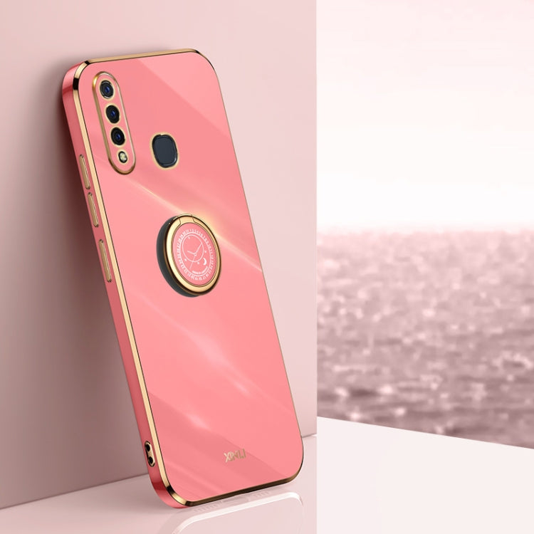 XINLI custodia per telefono in TPU elettrolitico con bordo dritto 6D con supporto per anello, For vivo Z5x, For vivo Y33s, For vivo Y51 2020 December