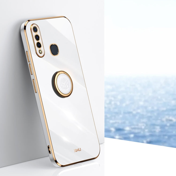 XINLI custodia per telefono in TPU elettrolitico con bordo dritto 6D con supporto per anello, For vivo Z5x, For vivo Y33s, For vivo Y51 2020 December