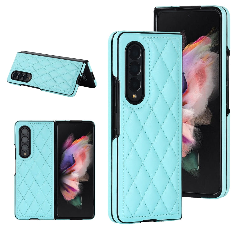 Custodia per telefono pieghevole in microfibra rombica, For Samsung Galaxy Z Fold4, For Samsung Galaxy Z Fold3, For Samsung Galaxy Z Flip4
