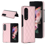 Custodia per telefono pieghevole in microfibra rombica, For Samsung Galaxy Z Fold4, For Samsung Galaxy Z Fold3, For Samsung Galaxy Z Flip4