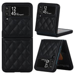 Custodia per telefono pieghevole in microfibra rombica, For Samsung Galaxy Z Fold4, For Samsung Galaxy Z Fold3, For Samsung Galaxy Z Flip4
