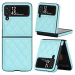 Custodia per telefono pieghevole in microfibra rombica, For Samsung Galaxy Z Fold4, For Samsung Galaxy Z Fold3, For Samsung Galaxy Z Flip4