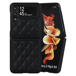Custodia per telefono pieghevole in microfibra rombica, For Samsung Galaxy Z Flip3
