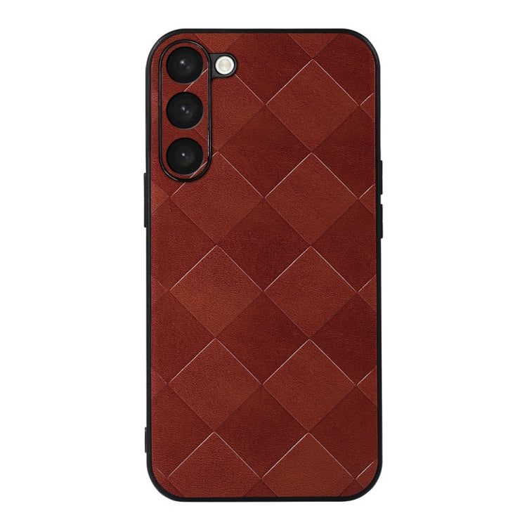 Custodia per telefono in PU scozzese intrecciata, For Samsung Galaxy S23 5G