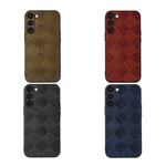 Custodia per telefono in PU scozzese intrecciata, For Samsung Galaxy S23 5G