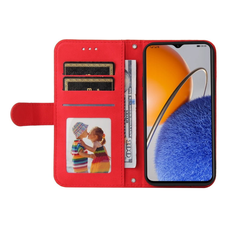 Custodia per telefono in pelle con bottone in metallo con albero della vita Skin Feel, For Huawei nova Y61, For Realme 10 4G Global, For Realme 10 Pro 5G, For Realme 10 Pro+ 5G