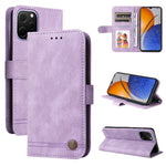 Custodia per telefono in pelle con bottone in metallo con albero della vita Skin Feel, For Huawei nova Y61, For Realme 10 4G Global, For Realme 10 Pro 5G, For Realme 10 Pro+ 5G