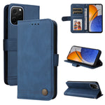 Custodia per telefono in pelle con bottone in metallo con albero della vita Skin Feel, For Huawei nova Y61, For Realme 10 4G Global, For Realme 10 Pro 5G, For Realme 10 Pro+ 5G