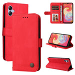Custodia per telefono in pelle con bottone in metallo con albero della vita Skin Feel, For Samsung Galaxy A04e, For Samsung Galaxy A34 5G