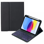 Custodia per tablet in pelle con tastiera Bluetooth retroilluminata SA-10DS con slot per penna, For iPad 10th Gen 10.9 2022