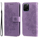 Custodia per telefono in pelle goffrata con fiori a 7 petali, For Huawei nova Y61, For Realme 10 4G Global, For Realme 10 Pro 5G, For Realme 10 Pro+ 5G