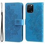 Custodia per telefono in pelle goffrata con fiori a 7 petali, For Huawei nova Y61, For Realme 10 4G Global, For Realme 10 Pro 5G, For Realme 10 Pro+ 5G
