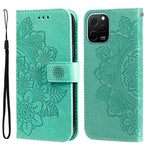 Custodia per telefono in pelle goffrata con fiori a 7 petali, For Huawei nova Y61, For Realme 10 4G Global, For Realme 10 Pro 5G, For Realme 10 Pro+ 5G