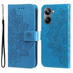 Custodia per telefono in pelle goffrata con fiori a 7 petali, For Huawei nova Y61, For Realme 10 4G Global, For Realme 10 Pro 5G, For Realme 10 Pro+ 5G