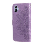 Custodia per telefono in pelle goffrata con fiori a 7 petali, For Samsung Galaxy A04e, For Samsung Galaxy A34 5G