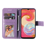 Custodia per telefono in pelle goffrata con fiori a 7 petali, For Samsung Galaxy A04e, For Samsung Galaxy A34 5G