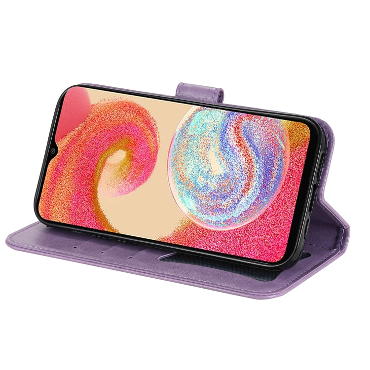 Custodia per telefono in pelle goffrata con fiori a 7 petali, For Samsung Galaxy A04e, For Samsung Galaxy A34 5G