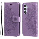 Custodia per telefono in pelle goffrata con fiori a 7 petali, For Samsung Galaxy A04e, For Samsung Galaxy A34 5G