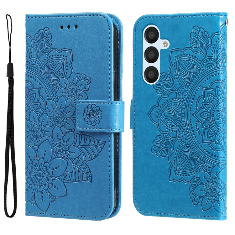 Custodia per telefono in pelle goffrata con fiori a 7 petali, For Samsung Galaxy A04e, For Samsung Galaxy A34 5G