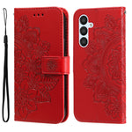 Custodia per telefono in pelle goffrata con fiori a 7 petali, For Samsung Galaxy A04e, For Samsung Galaxy A34 5G