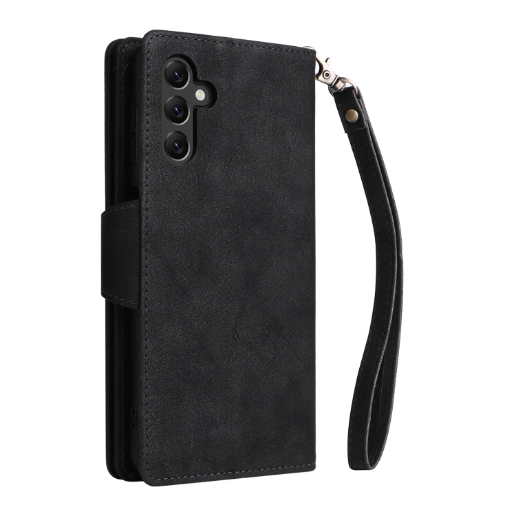 Rivetto Fibbia 9 carte Custodia per telefono in pelle a tre pieghe, For Samsung Galaxy A22e 5G, For Samsung Galaxy A14 5G, For OnePlus N300