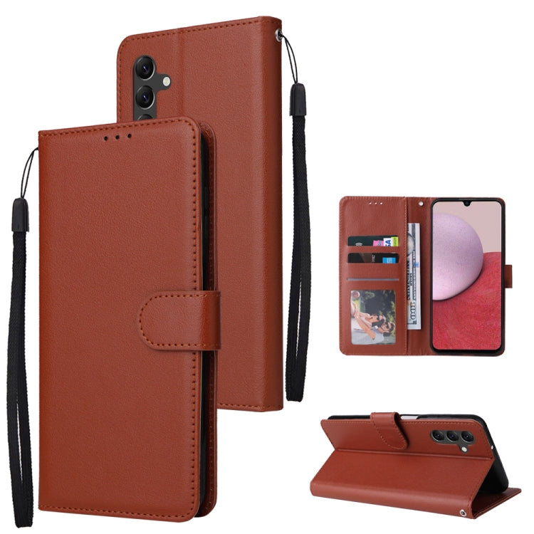 Custodia per telefono in pelle multifunzionale con 3 slot per schede, For Samsung Galaxy A14 5G, For Xiaomi Redmi Note 12 China, For Xiaomi Redmi Note 12 Pro 5G China