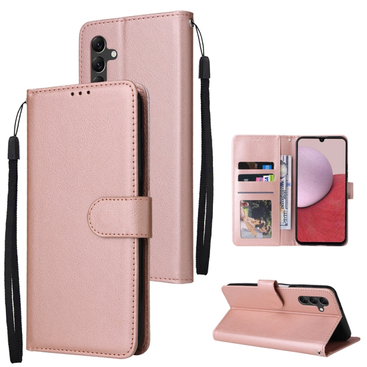 Custodia per telefono in pelle multifunzionale con 3 slot per schede, For Samsung Galaxy A14 5G, For Xiaomi Redmi Note 12 China, For Xiaomi Redmi Note 12 Pro 5G China